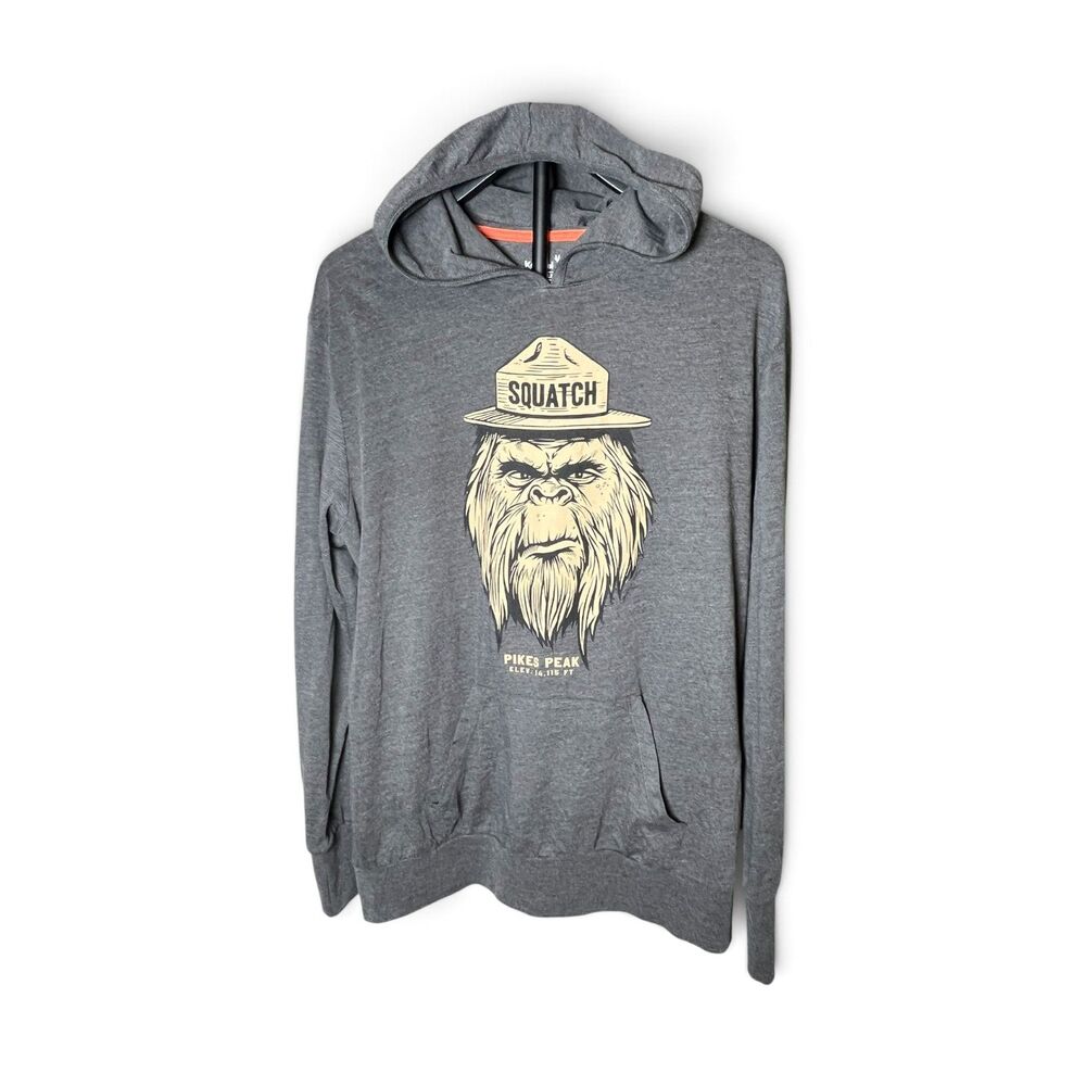 Kastlfel Pikes Peak Squatch Bigfoot Hoodie Men’s Large Gray Graphic Pullover
